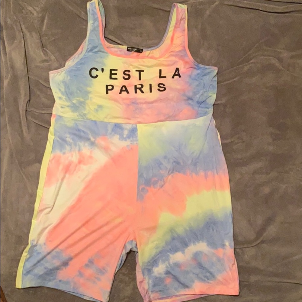 Pastel colored tye dye jumper